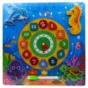 Montessori Ocean Wooden Clock Puzzle 5-in-1 with Whiteboard – Educational Toy for Kids (CZ-0012-1)